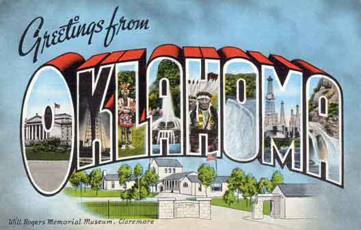 Oklahoma large letter postcard checklist