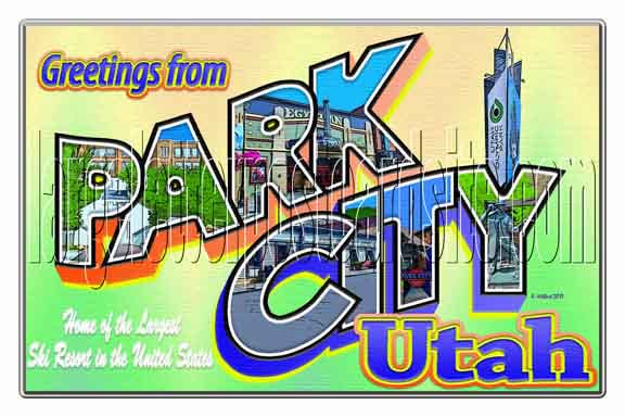 Greetings from Park City, Utah large letter postcard