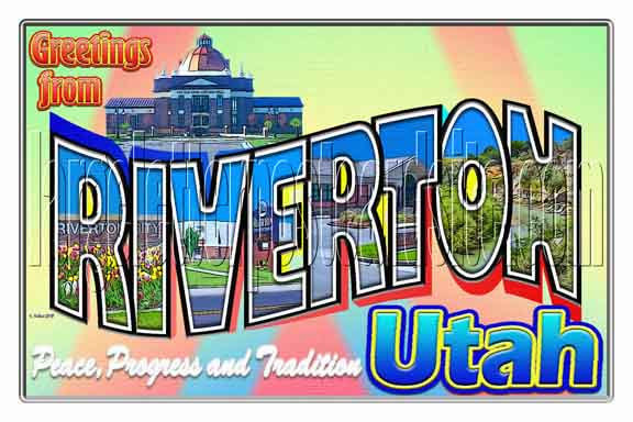Greetings from Riverton, Utah postcard