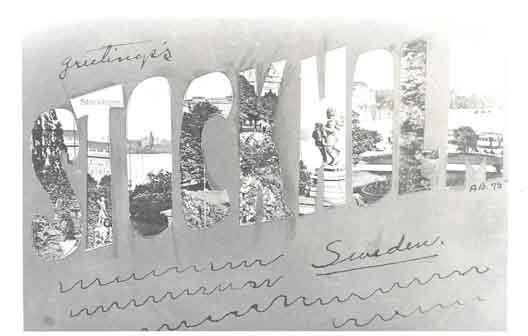 Sweden large letter postcard checklist