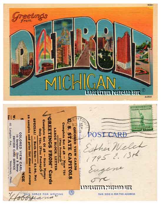 Switzer large letter postcard