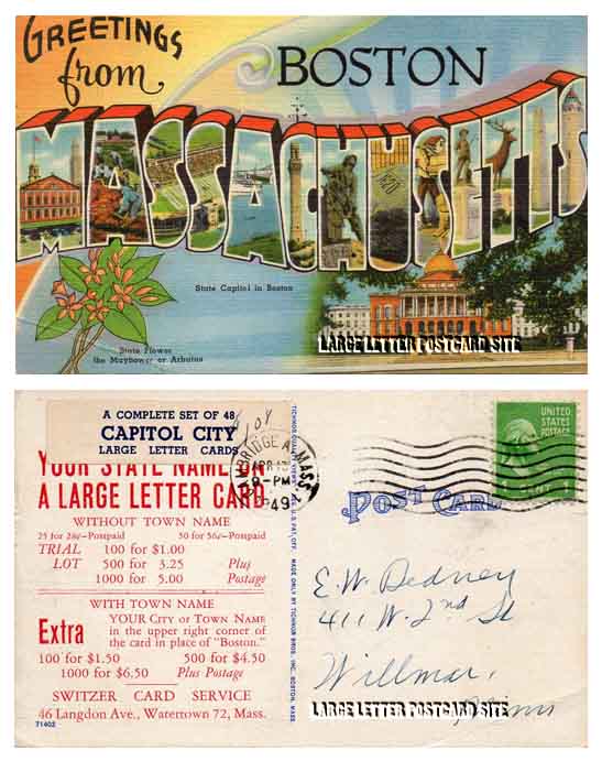 Switzer large letter postcard