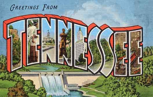 Tennessee large letter postcard checklist