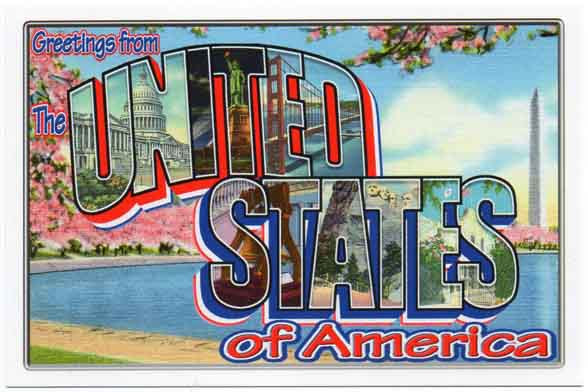 United States large letter postcard