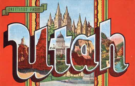 Utah large letter postcard checklist